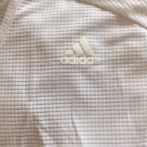NWOT Adidas White Mesh Muscle Tee